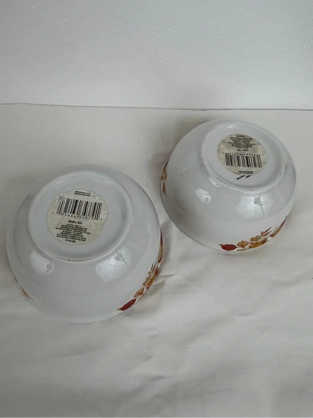 Royal Norfolk Autumn Leaves Fall Acorns Set Of 4 Soup Cereal Bowls